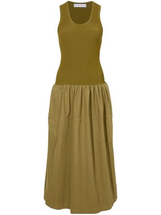 Proenza Schouler scoop neck cotton dress - Green