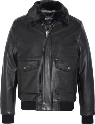Schott NYC Chaqueta Bomber de Piel de Vacuno - Jackets - Hombre - Negro - XL
