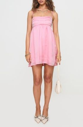 Princess Polly Ortega Babydoll Minidress in Pink at Nordstrom Rack, Size 4