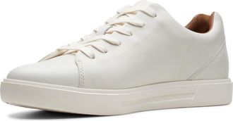 Clarks mens Un Costa Lace Low-Top, White Leather, 7.5 UK