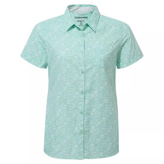 Craghoppers Dames/Dames Nosilife Tillia Printed Short-Sleeved Shirt (Zwembad Groen)