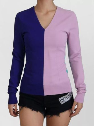 Dolce & Gabbana viscose slim-fit v-neck long-sleeve sweater