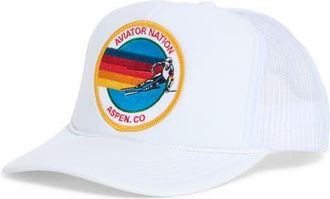 Aviator Nation Signature as Vintage Low Rise Trucker Hat in White at Nordstrom
