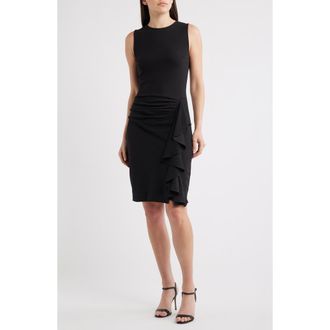 Nikki Lund Theodora Ruffle Sleeveless Dress in Black at Nordstrom, Size X-Small