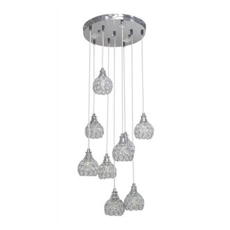 Trade Shop Trade Shop Traesio - Trade Shop - Lampadario Soffitto Sospensione Plafoniera Oro Argento Attacco G9 Luce 6500k B37 - Plata
