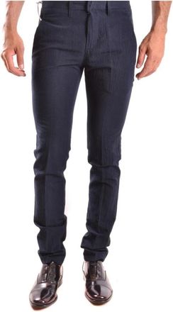 Dondup Heren Blauwe Katoenen Broek - Heren - Slim Fit Broeken - Blauw - W29 - Katoen - Broeken