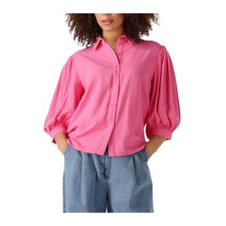 Ydence Ydence, Dames, Blouses & Shirts, Roze, Maat: L Linnen