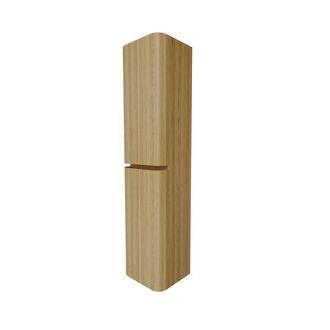 Saniclass Terra Hoge Kast - 170x35x40cm - afgeronde hoeken - 2 deuren - sandwood (licht eiken)