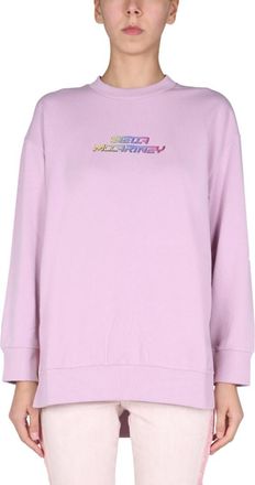 Stella McCartney Purple Logo Crew Neck Sweatshirt