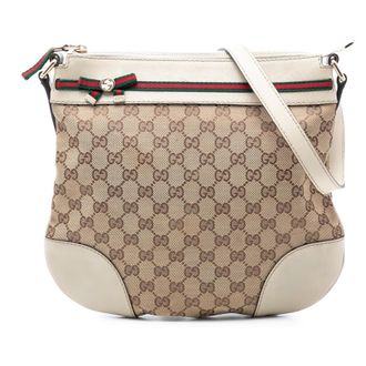 Gucci Pre-owned Gucci GG Canvas Web Mayfair Crossbody Ladies QFCY8C2W48D45KFI