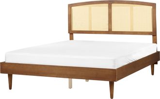 Beliani Cama Con Somier De Madera De Pino Clara Moderno Cabecero De Listones 160 X 200 Cm Barret Ii