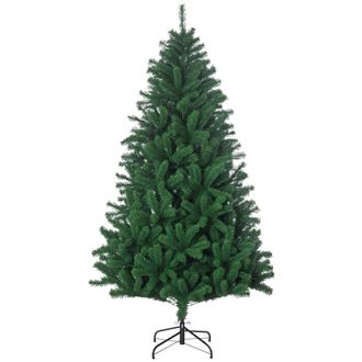 HOMCOM &Aacute;rbol De Navidad De 180 Cm &Aacute;rbol Artificial 1000 Puntas Para Decoraci&oacute;n Navide&ntilde;a De Pl&aacute;stico Metal &Oslash;120x180 Cm Verde