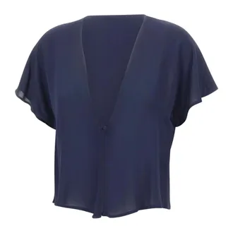 Kaos Blouses, female, Blue, Size: XS V-neck Shrug