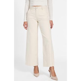 Guess Zoya High Waist Wide Leg Jeans in Beige at Nordstrom, Size 24 X 29