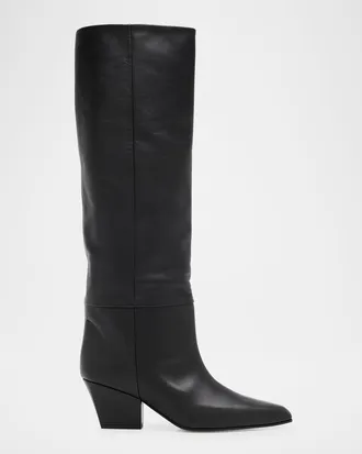 PARIS TEXAS Jane Leather Knee Boots
