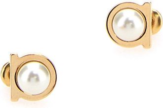 Ferragamo Womens Stud G Pearl Studgancioperlacreamorogio Other Fibres Earrings