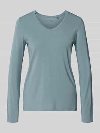 Schiesser Longsleeve mit V-Ausschnitt in Mint, Größe 36