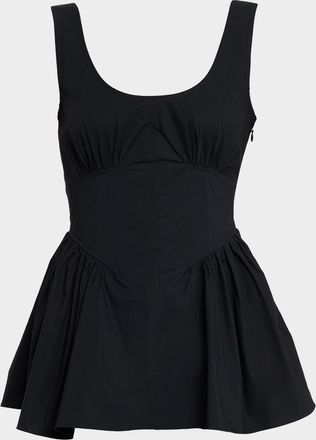 Proenza Schouler Bader Sleeveless Stretch Poplin Top