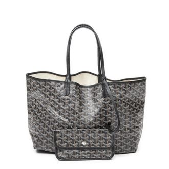 Goyard Pre-owned Womens Saint Louis PM Shoulder Bag - Black - One Size