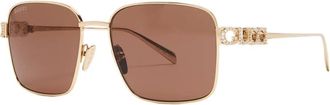Gucci square-frame sunglasses - Gold