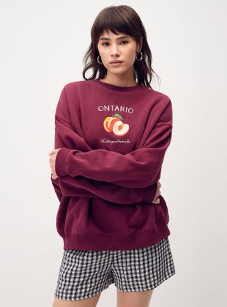 Twik Womens Oversized destination fleece sweatshirt