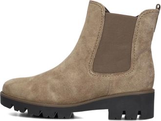 Gabor Taupe Su&egrave;de Chelsea Boots - Dames - Chelseaboots - Beige - 38 1/2 EU - Su&egrave;de - Schoenen