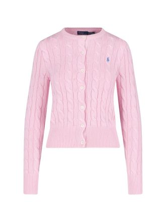 Polo Ralph Lauren Cardigan A Trecce Logo
