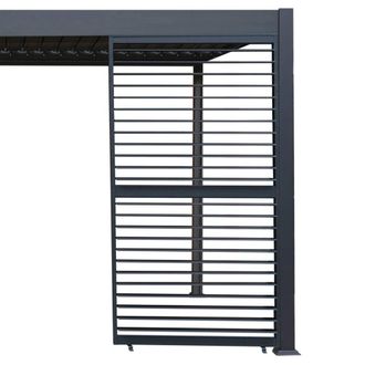MonsterShop Anthracite Aluminium Pergola Shutter Panel - 123cm Wide in Grey