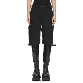 Rick Owens Work Shorts - Dames - Korte broeken - Zwart - Maat: W28 Wol