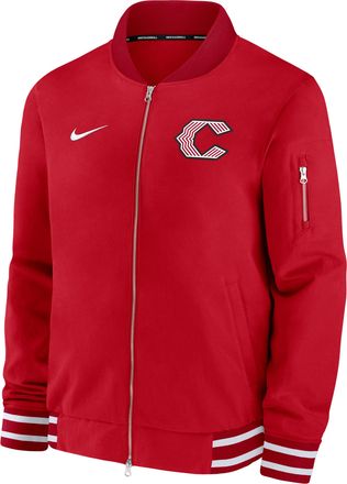Nike Cincinnati Reds Authentic Collection City Connect Nike Mens MLB Full-Zip Bomber Jacket in Red | 02F309GLRED-TRY