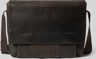 Strellson Umhängetasche aus echtem Leder in Dunkelbraun, Größe 1
