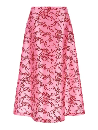 Alberta Ferretti mikado floreale skirt