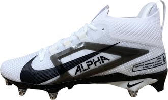 Nike Nike Mens Alpha Menace 4 Elite D Detachable Football Cleats HF4550, White/Black, 11.5