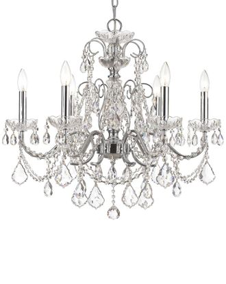 Crystorama 6-Light Imperial Spectra Crystal Chrome Chandelier