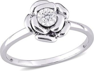 Rina Limor Silver 0.05 Ct. Tw. Diamond Ring