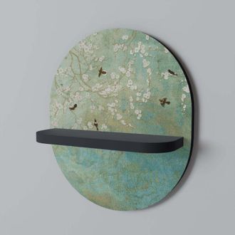 OEM Blooming Charm Estante Ovalado Negro