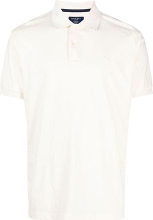 Hackett logo-embroidered cotton polo shirt - men - Cotton - XXXL - Neutrals
