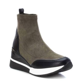 Xti Womens Suede Wedge Booties In Open Green