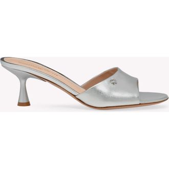 Gianvito Rossi Ascent Mule 55 in Metallic Silver at Nordstrom, Size 38