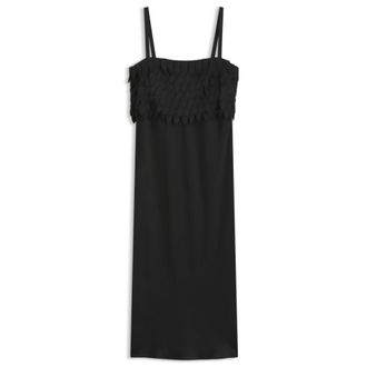 BOSS Strappy dress with laser-cut shapes