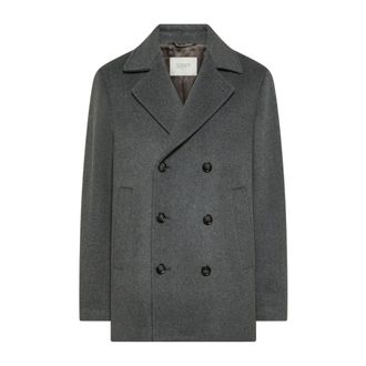 Seventy Cappotto Panno Double - Heren - Mantels - Grijs - Maat: 3XL Wol