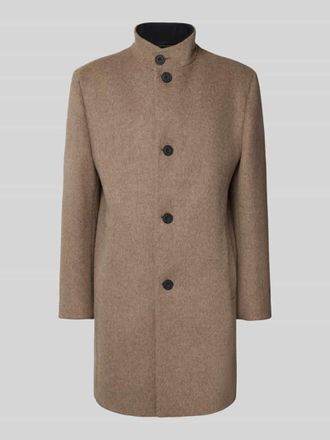 HUGO BOSS Regular Fit Mantel aus Woll-Mix Modell MINTRAX in Beige, Gr&ouml;&szlig;e 50