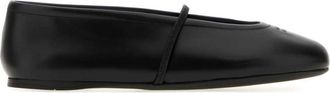 Miu Miu Black Leather Ballet Flats