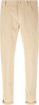 Brunello Cucinelli Beige Slim Mid Rise Jeans
