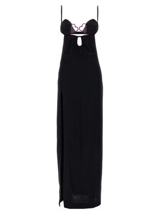 Nensi Dojaka Womens Heart Bra Long Dress