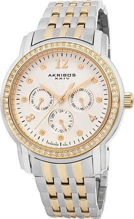 Akribos XXIV Akribos Xxiv Womens Stainless Steel Diamond Watch