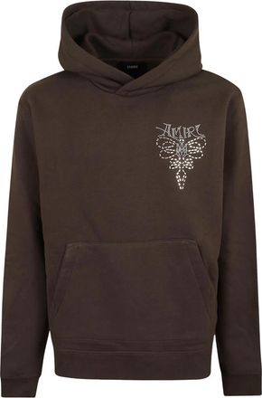 Amiri Lasso Embroidered Hoodie - Heren - Hoodies - Bruin - L - Katoen - Hoodies & sweatvesten
