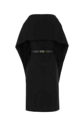 Ferragamo Black Viscose Blend Dress