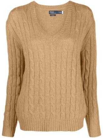Polo Ralph Lauren cable-knit cashmere jumper - Neutrals