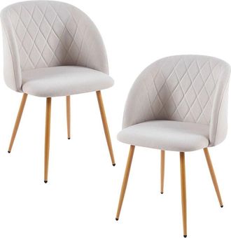 Regalos Miguel Packs Sillas Comedor - Pack 2 Sillas Velt Tela - Beige
